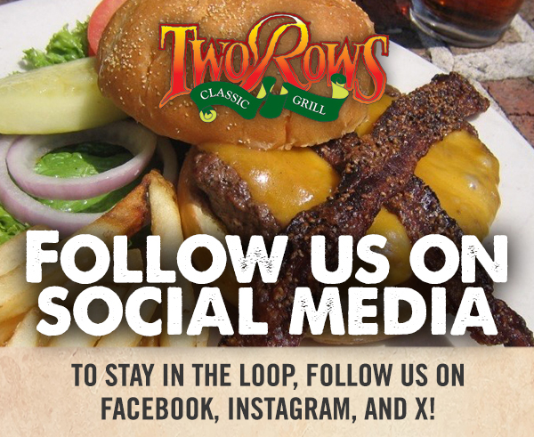 www.tworows.com - Allen's favorite hometown restaurant & bar featuring wood-fired brick oven pizza, big ole burgers, spacious patio, and much more!