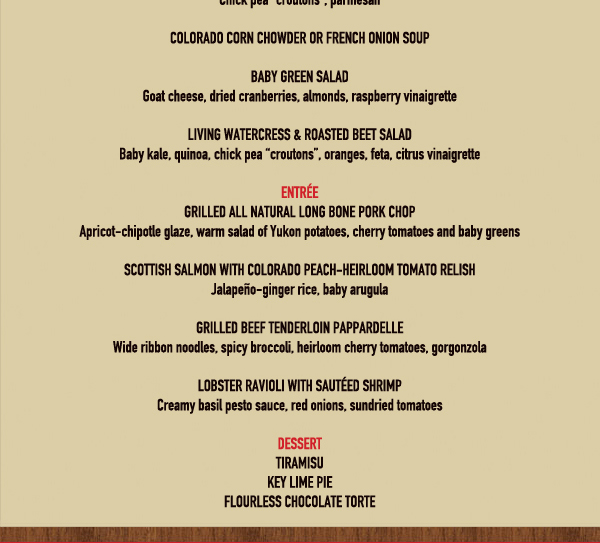See image for full menu