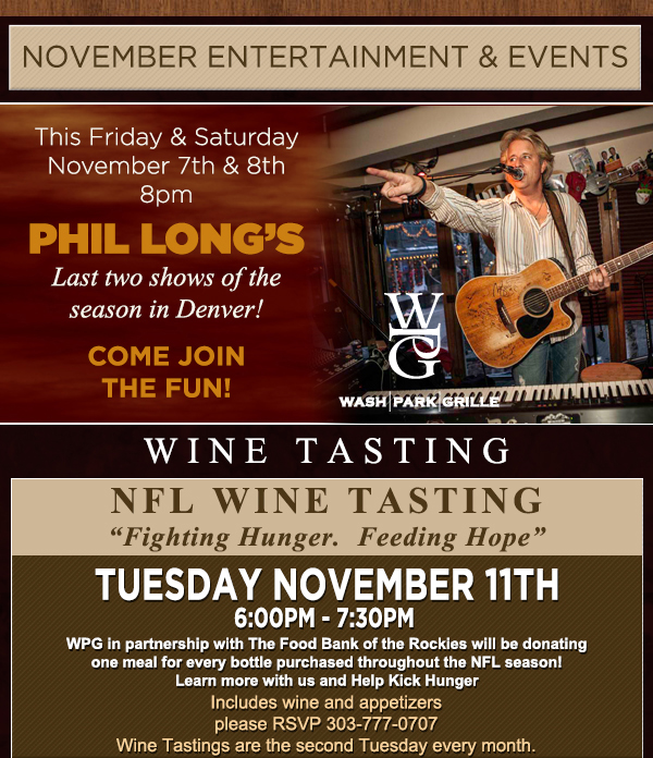 November Entertainment & Events
							See image for details