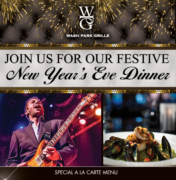 Join us for our festive
							 New Year's Eve Dinner