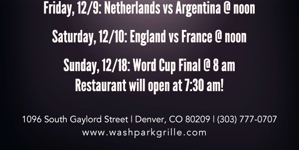 1096 South Gaylord Street,
											 Denver CO 80209, (303) 777-0707
											 www.washparkgrille.com