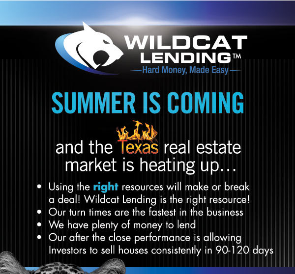Summer is Coming
							 and the Texas real estate market is heating up...
							 See image for full details