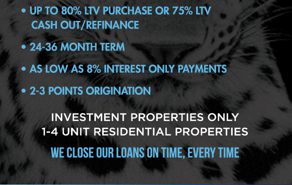Wildcat Lending
							 Hard Money, Made Easy
							 See image for full details