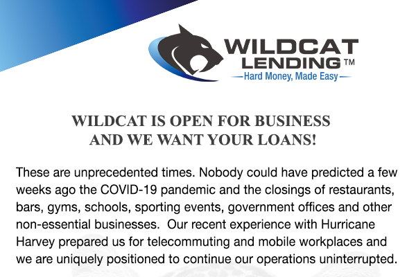 Wildcat Lending Hard Money, Made Easy
							 See image for full details