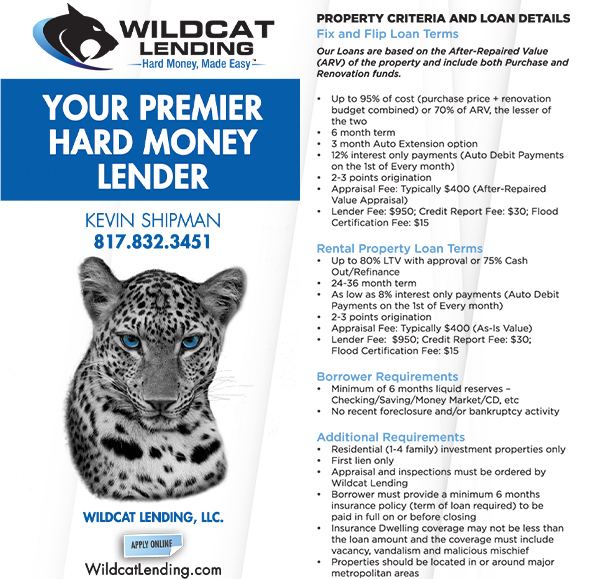 Wildcat Lending Hard Money, Made Easy
							 See image for full details