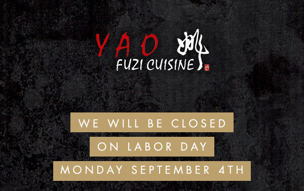 Closed on Labor Day
							 See image for full details